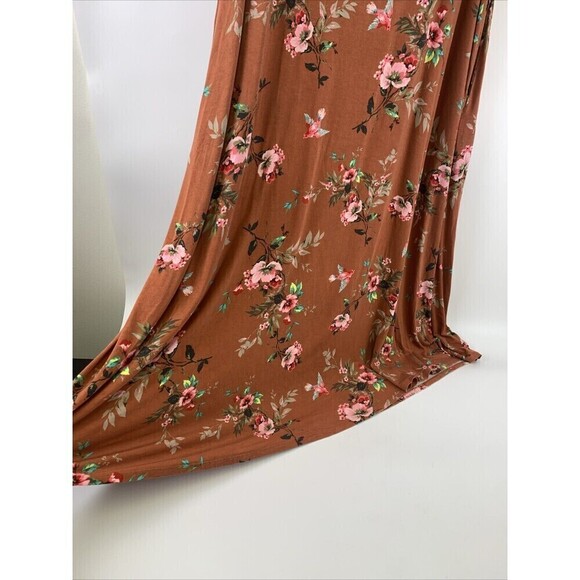 Torrid Orange Floral Super Soft Midi Dress Scoop Tank 14939048 Womens Plus 2X - Picture 6 of 13